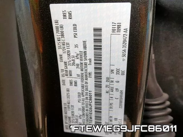1FTEW1EG9JFC86011 фото 2
