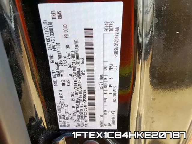 1FTEX1C84HKE20787 фото 2