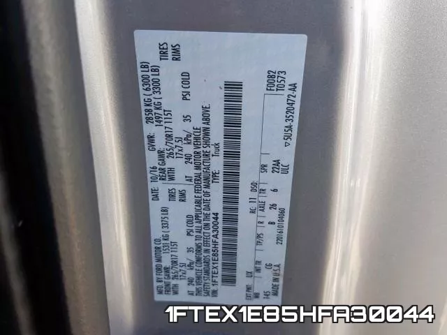 1FTEX1E85HFA30044 фото 2