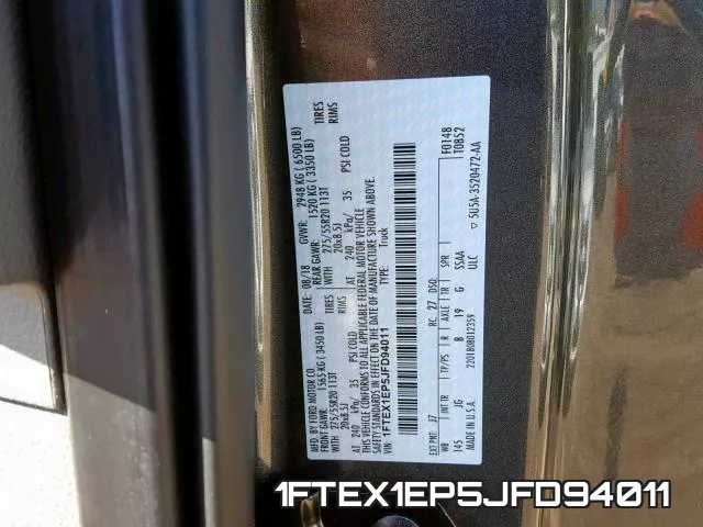 1FTEX1EP5JFD94011 фото 2
