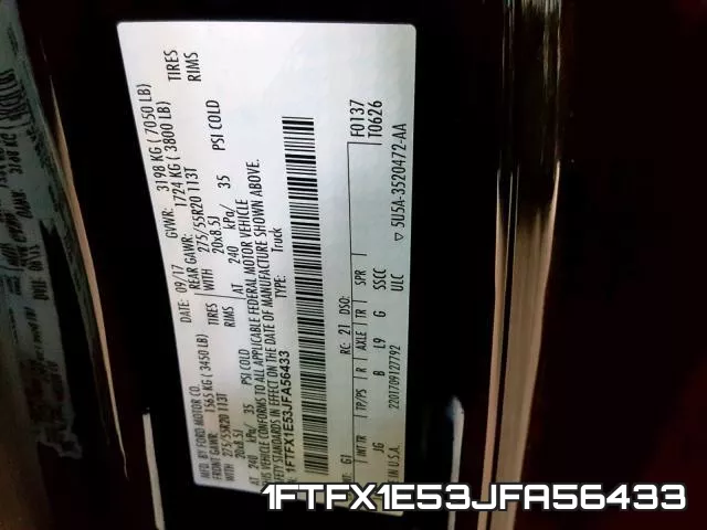 1FTFX1E53JFA56433 фото 2