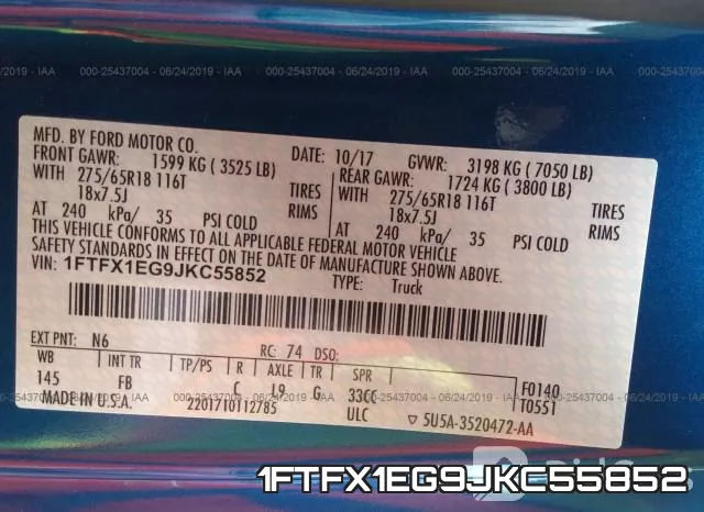 1FTFX1EG9JKC55852 фото 10