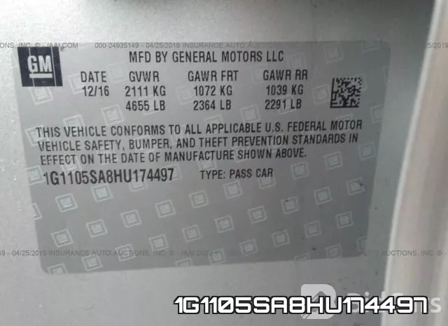 1G1105SA8HU174497 фото 10