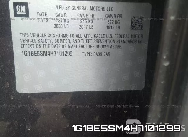 1G1BE5SM4H7101299 фото 10