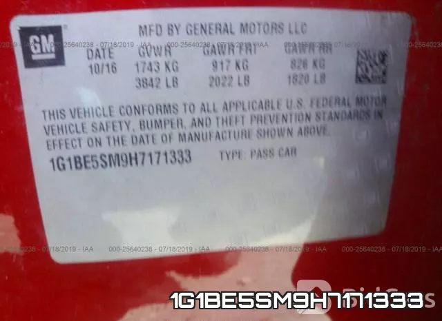 1G1BE5SM9H7171333 фото 10
