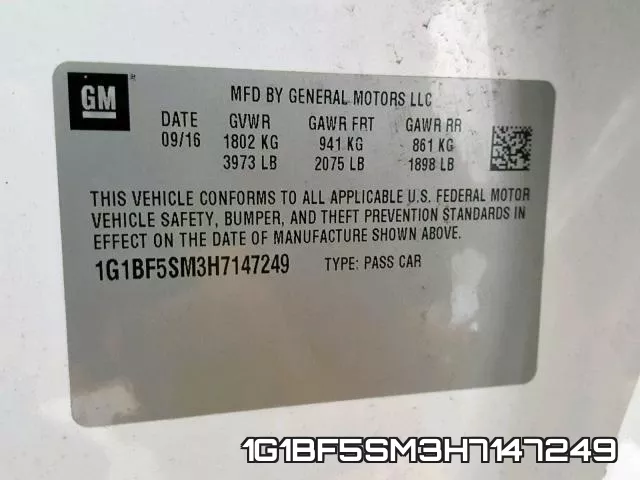 1G1BF5SM3H7147249 фото 2