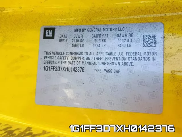 1G1FF3D7XH0142376 фото 2