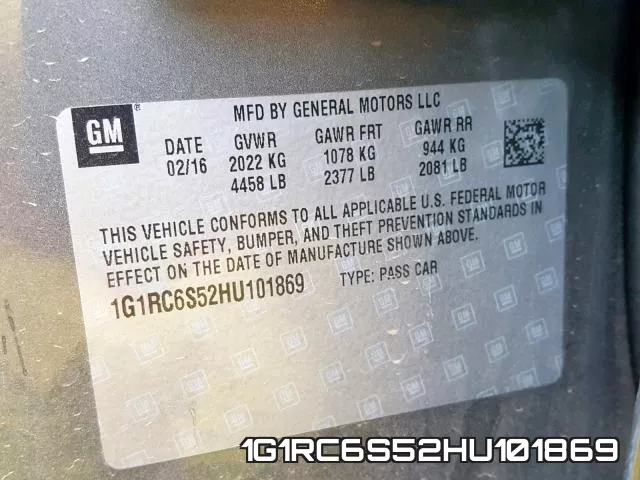 1G1RC6S52HU101869 фото 2