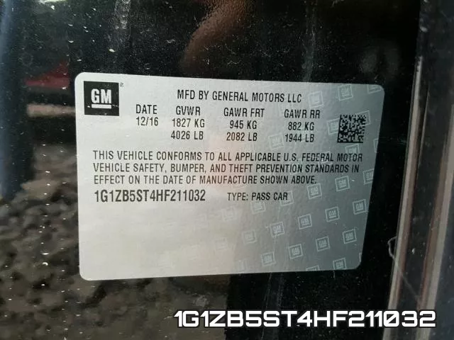 1G1ZB5ST4HF211032 фото 2