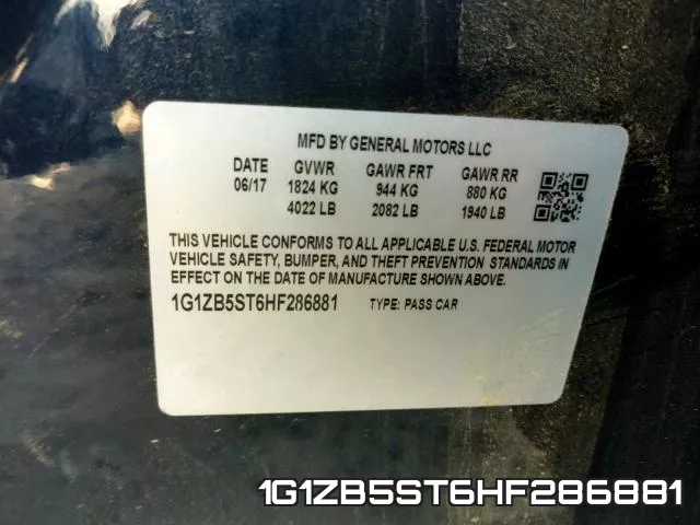 1G1ZB5ST6HF286881 фото 2