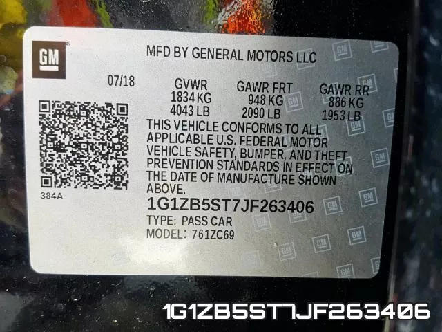 1G1ZB5ST7JF263406 фото 2