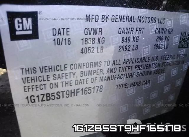 1G1ZB5ST9HF165178 фото 10
