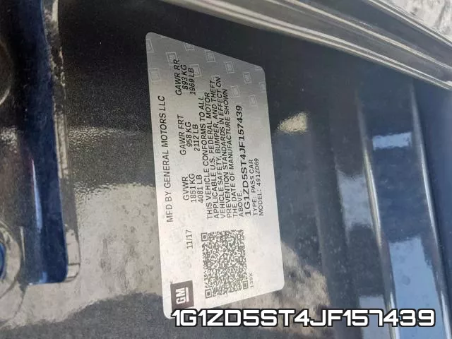 1G1ZD5ST4JF157439 фото 2