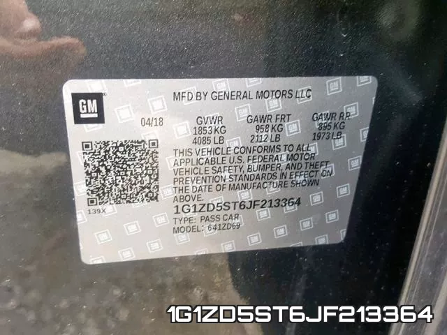 1G1ZD5ST6JF213364 фото 2