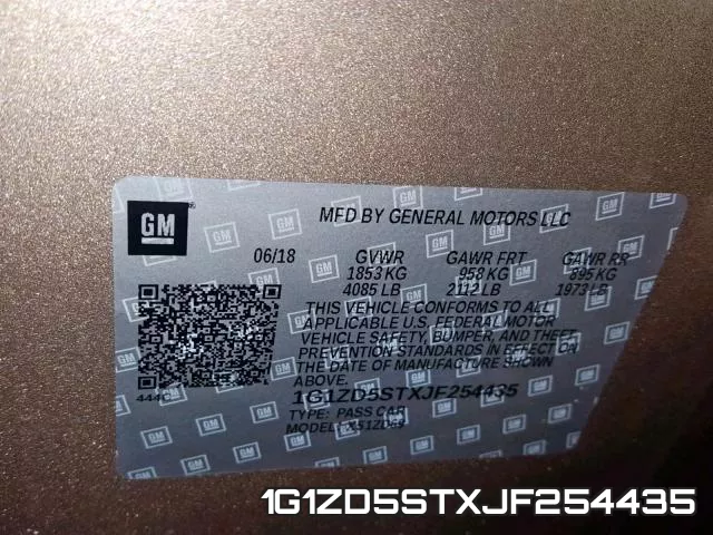 1G1ZD5STXJF254435 фото 2