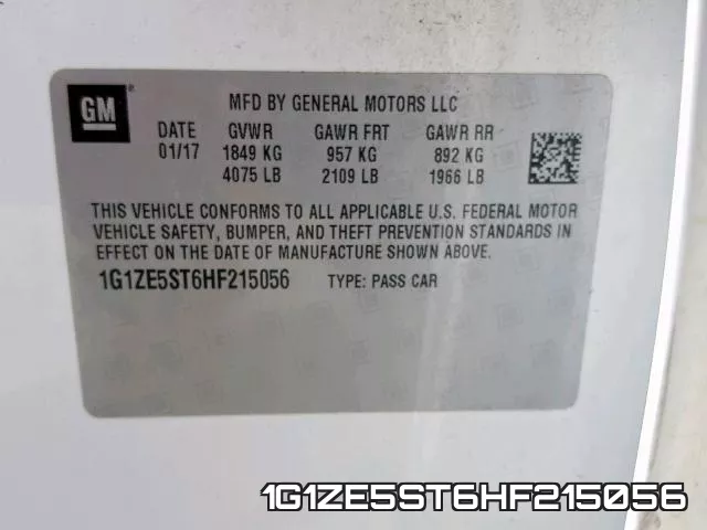 1G1ZE5ST6HF215056 фото 2