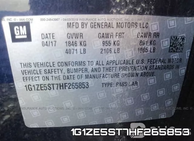 1G1ZE5ST7HF265853 фото 10