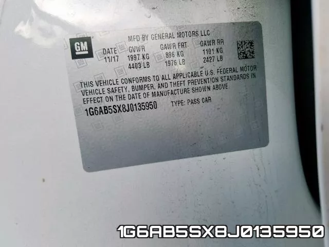 1G6AB5SX8J0135950 фото 2