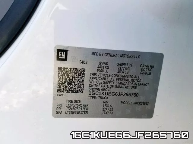 1GC1KUEG6JF265760 фото 2