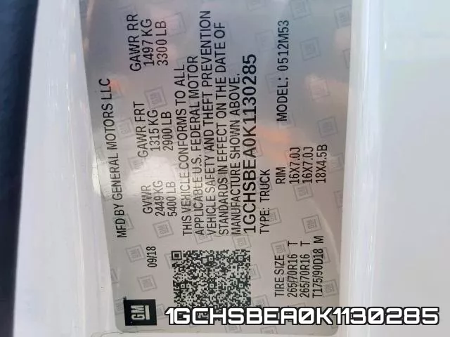 1GCHSBEA0K1130285 фото 2