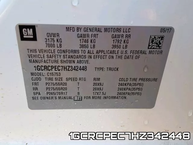 1GCRCPEC7HZ342448 фото 2
