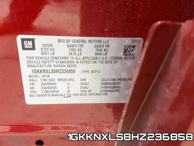1GKKNXLS8HZ236858 фото 2