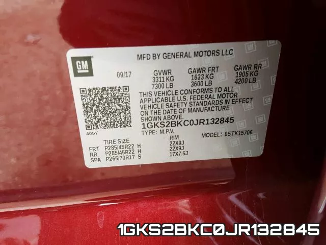 1GKS2BKC0JR132845 фото 2