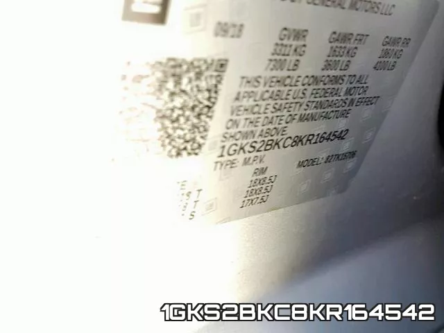 1GKS2BKC8KR164542 фото 2