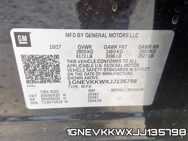 1GNEVKKWXJJ135798 фото 2