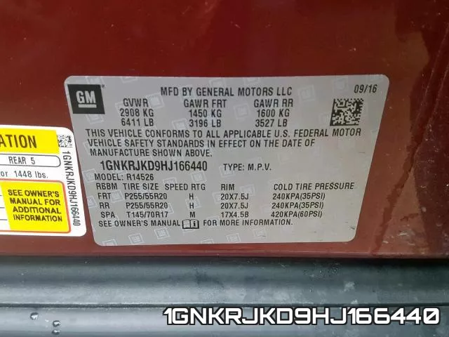 1GNKRJKD9HJ166440 фото 2