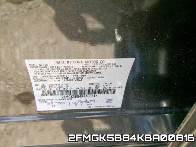 2FMGK5B84KBA00816 фото 2