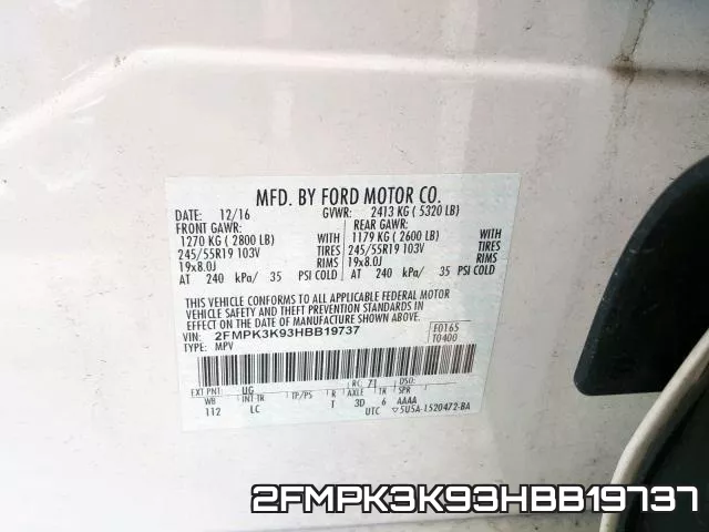 2FMPK3K93HBB19737 фото 2