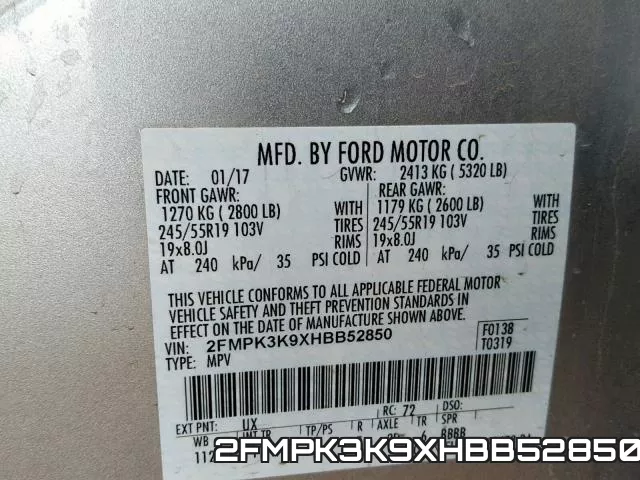 2FMPK3K9XHBB52850 фото 2