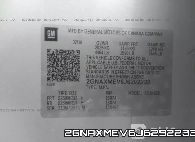 2GNAXMEV6J6292233 фото 10