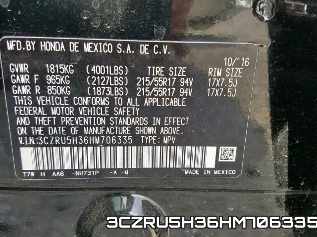 3CZRU5H36HM706335 фото 2