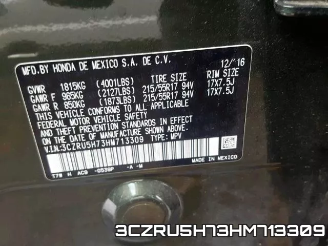 3CZRU5H73HM713309 фото 2