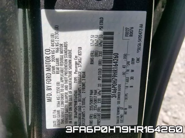3FA6P0H79HR164260 фото 2
