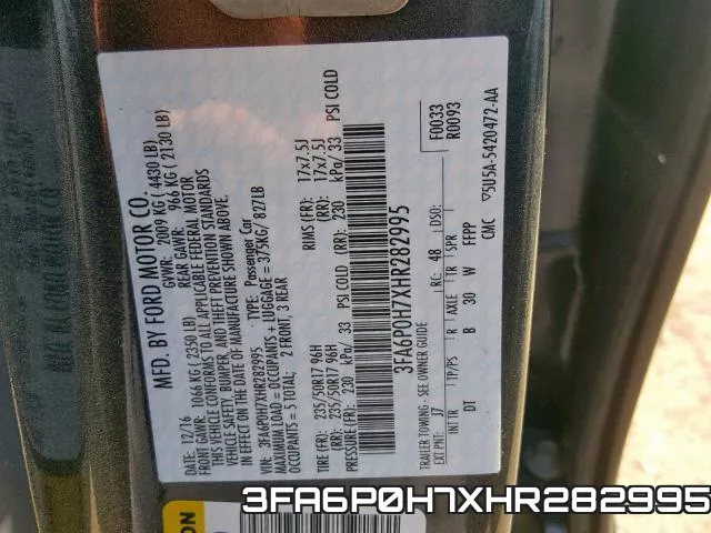 3FA6P0H7XHR282995 фото 2