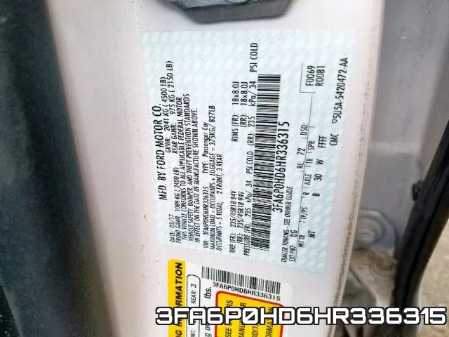 3FA6P0HD6HR336315 фото 2