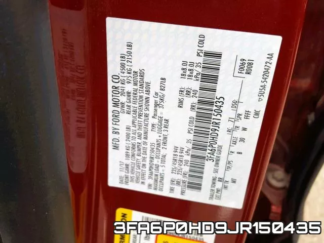 3FA6P0HD9JR150435 фото 2