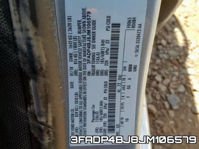 3FADP4BJ8JM106579 фото 2