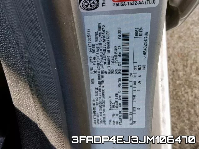 3FADP4EJ3JM106470 фото 2