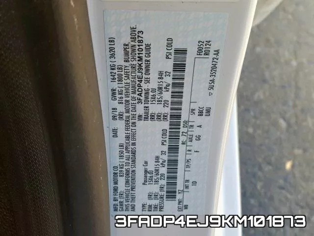 3FADP4EJ9KM101873 фото 2