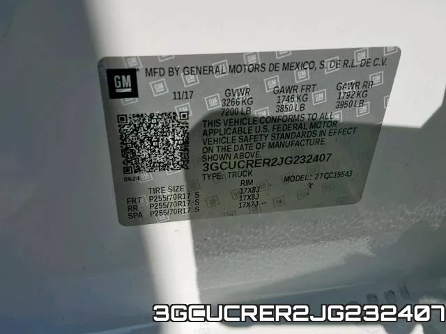 3GCUCRER2JG232407 фото 2