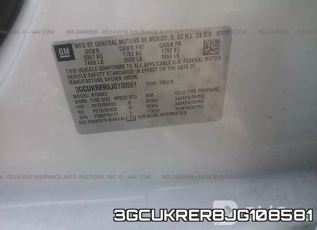 3GCUKRER8JG108581 фото 10