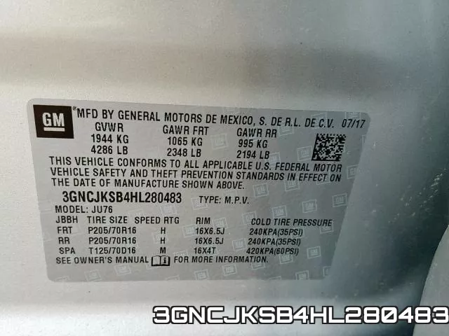 3GNCJKSB4HL280483 фото 2
