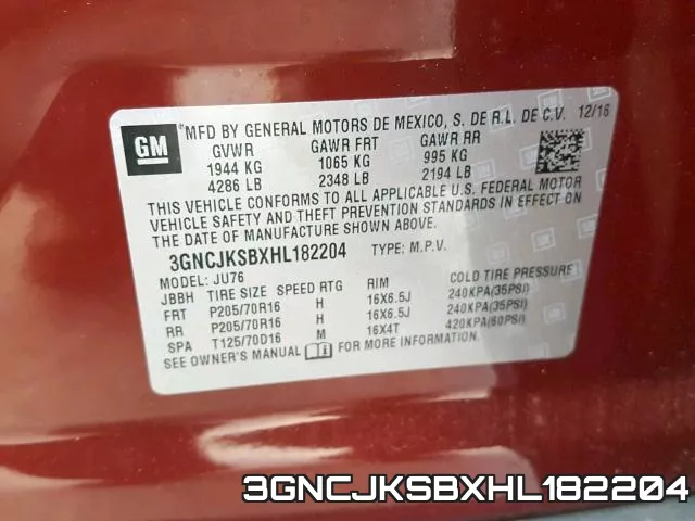 3GNCJKSBXHL182204 фото 2