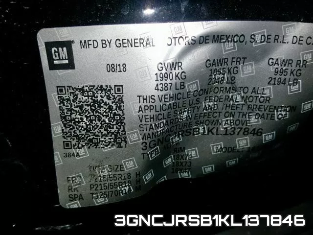 3GNCJRSB1KL137846 фото 2