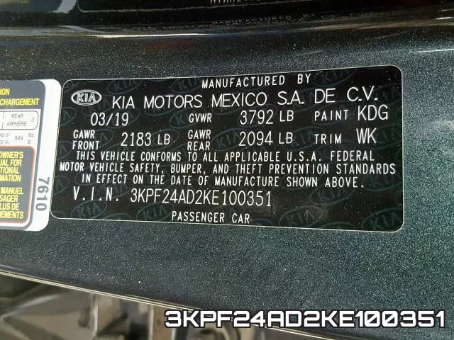 3KPF24AD2KE100351 фото 2