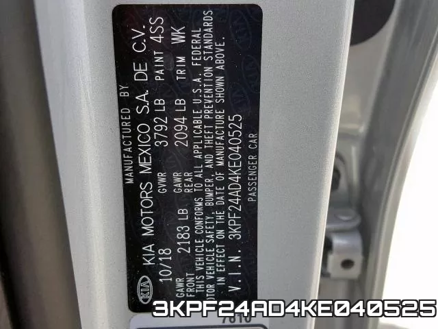 3KPF24AD4KE040525 фото 2